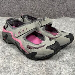 ECCO Shoes Womens 9-9.5 Mary Jane Sport Sandals Gray Pink Hiking Walking Size